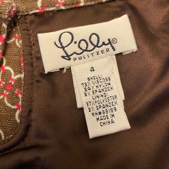 Lilly Pulitzer S'mores Dress Fleur de Lis Mod Size 4 - Picture 9 of 12